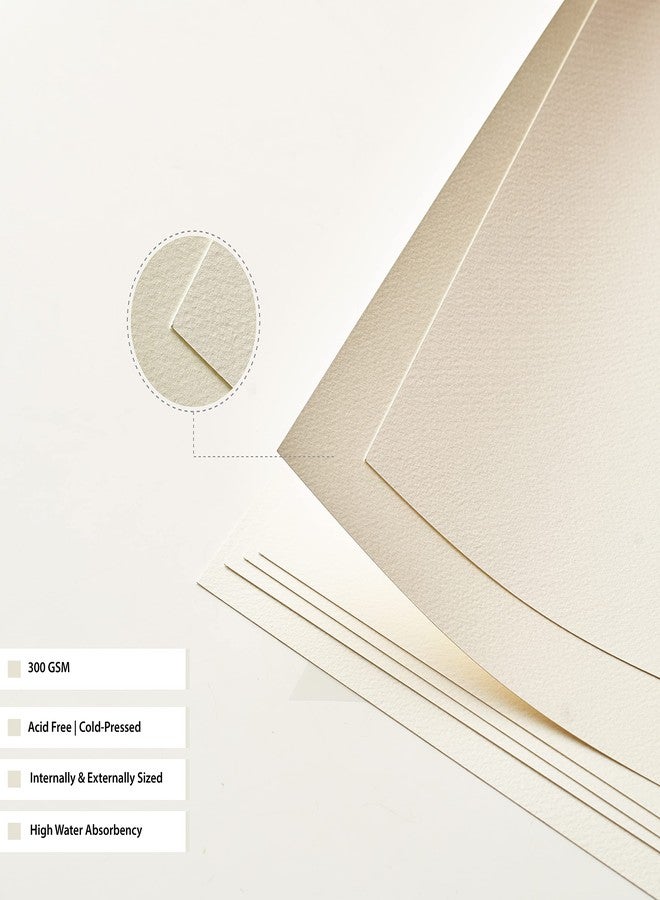 فيكطر نوطس ورق ألوان مائية فاكتور نوتس A6: 300 غرام/متر مربع | 30% قطن | 16 ورقة | مضغوط على البارد | ألوان مائية، أكريليك، غواش خالية من الأحماض - Image 3